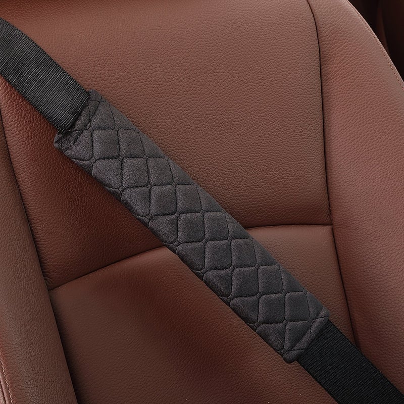 MIKAFEN 4 Pack Universal Car Seat Belt Pads, Adult Seat Belt Shoulder Strap Covers Harness Pad for Car/Bag,Soft Comfort Helps Protect You Neck Shoulder from The Seat Belt Rubbingï¼ˆBlackï¼‰ - Image 4